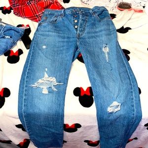 501 High Waisted Levi Jeans